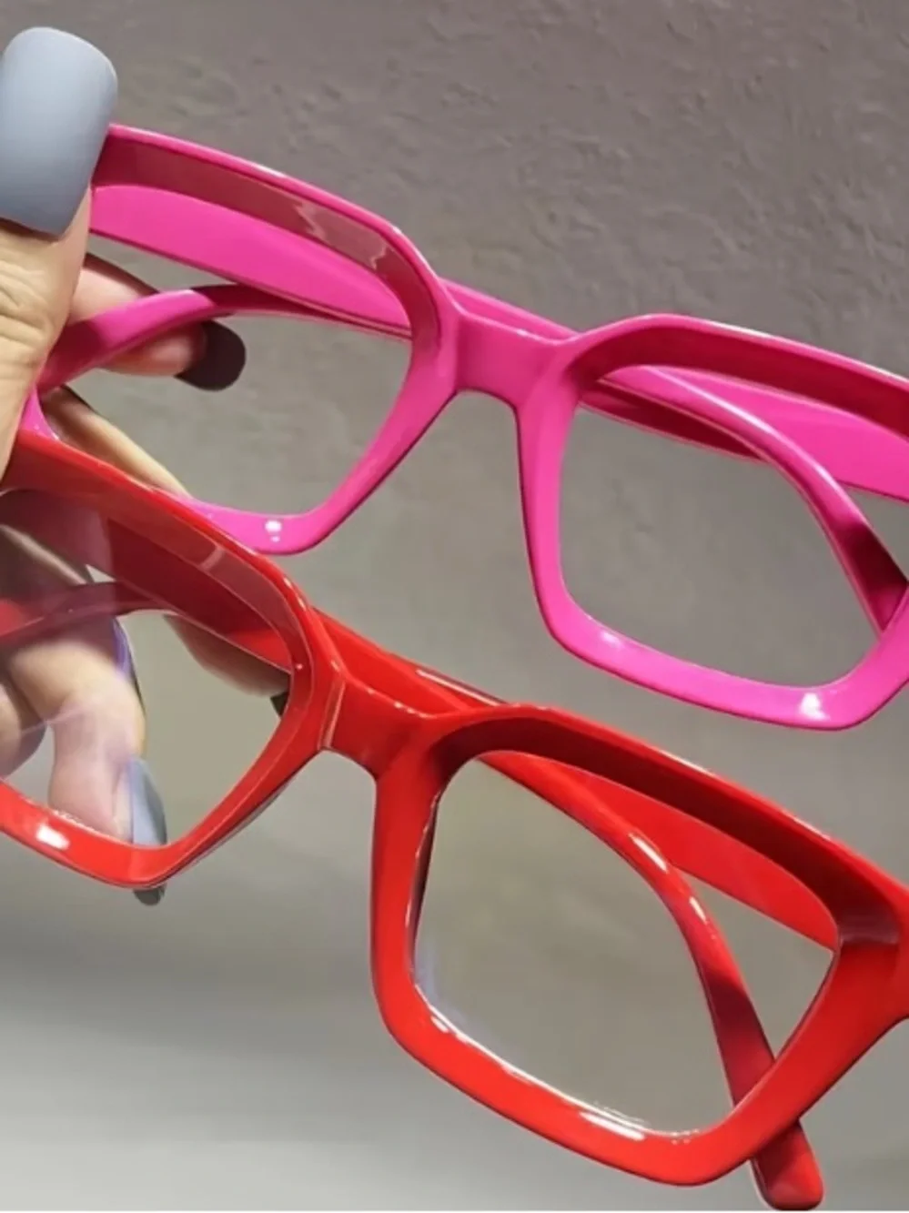 Square UV Light Frame Eyeglasses: Black, Yellow, Red, Clear, Pink (Choice of 1)